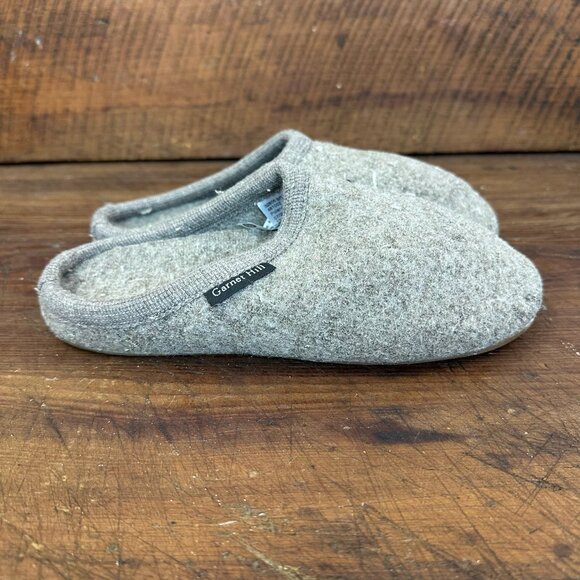 NWT Garnet Hill Grey Haflinger Boiled Wool Slippers 7 - Picture 4 of 12